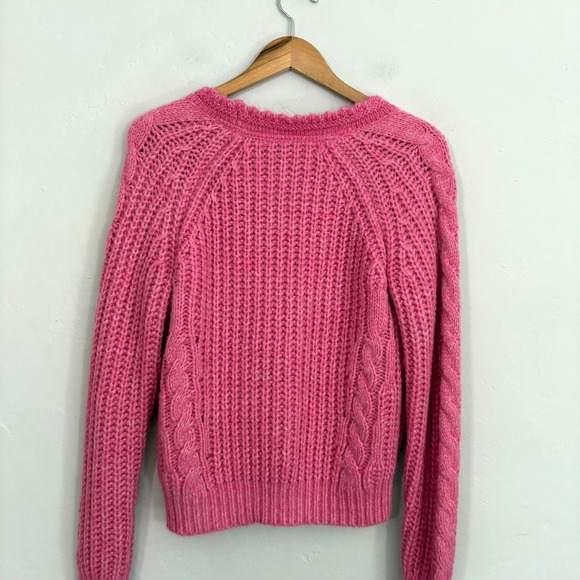 Sundance Knit Cardigan Women Size Small Pink Chunky Long Sleeve - Picture 9 of 11